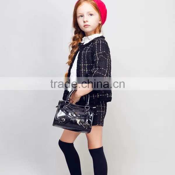 STOCK Available! COOL KID ZONE 2016 Girls Coat for Autumn Harf Sleeves Top Coat With Short Pant Children Complete Sets photo-2