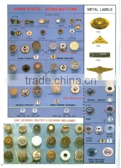 Garment Accessory-Snap Buttons and Buckles in Metal and Plastic