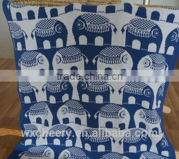 Super Soft Cotton/polyester Acrylic Knitted Baby Blanket