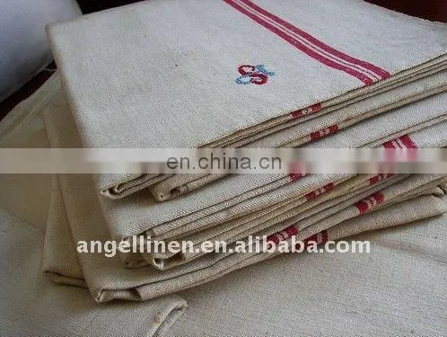Pure Linen Tea Towel With Stripes