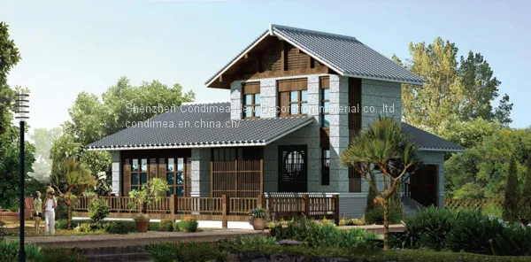 China Prefab villa with steel frame structure