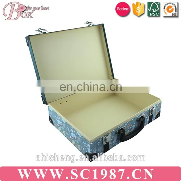 Kids Owl Animal Pattern Paper Cardboard Suitcase Boxes With Handle photo-4