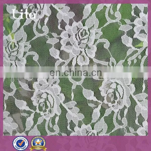 100% Nylon Floral Lace Fabric Clothing Material