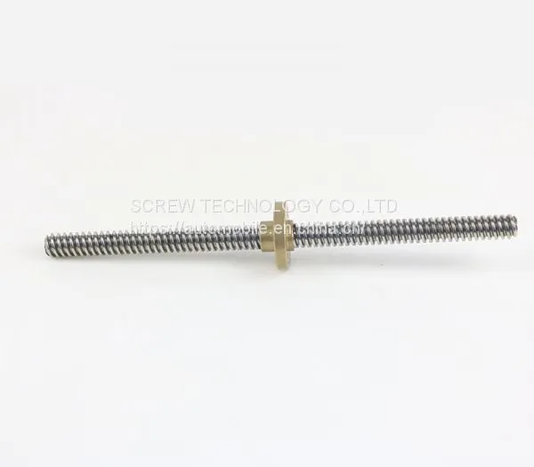 CNC Precision Machining Stainless Steel Trapezoidal Lead Screw and Nut photo-3