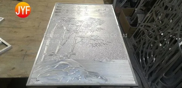 Foshan Manufactory Silver Color Engrave 10mm Wall Panel Screen Partition
