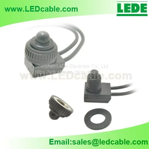 12V Waterproof Push Button On-Off Switch With Lead