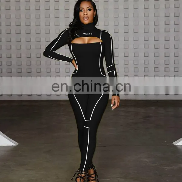 2020 New Arrivals Autumn Women Fashion Fitness Yoga Jumpsuit Ladies Backless Sportswear Fitness Yoga Jumpsuit With Zipper photo-3