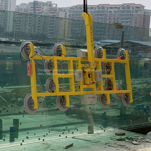 Zhengxinda 800kg Electric Suction Cup Pneumatic Turnover Crane Vacuum Spreader Large Glass Suction Crane photo-4
