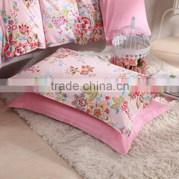 China Products Pink Floral Printed Pillowcase Super King Bedding Comforter Sets Dubai Bed Cover Set photo-4