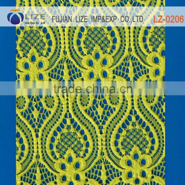 Gold African French Lace Fabric for Dress LZ-0206