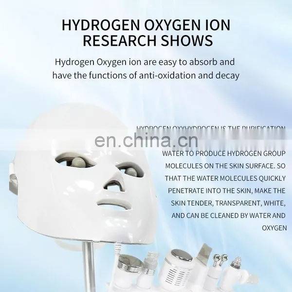 8 IN 1 Hydrogen Oxygen Small Bubble Instrument Facial Clean Oxygen Injection Wrinkle Removal Beauty Machine With Skin Testing photo-3