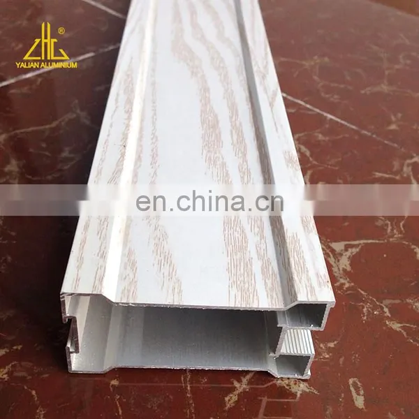 New Fashion Color 6063 White Paper Transfer Printing Wood Grain Aluminium Extrusion Profile photo-3