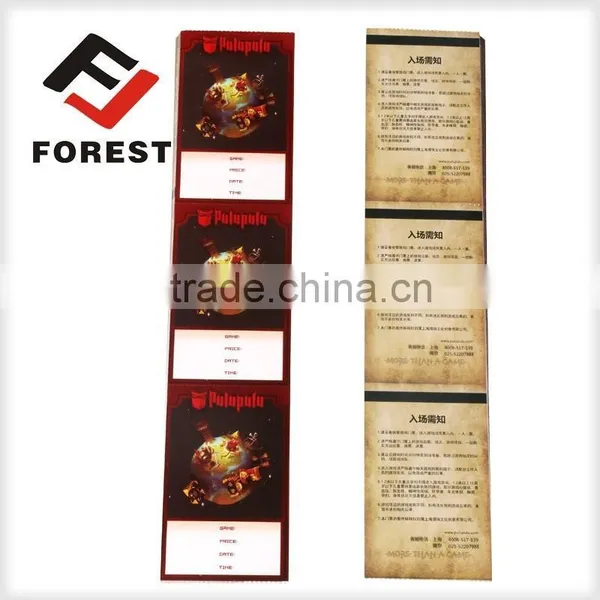 Customized Concert Tickets,scenic Spot Ticket, Theater Tickets, Tickets Printing photo-6