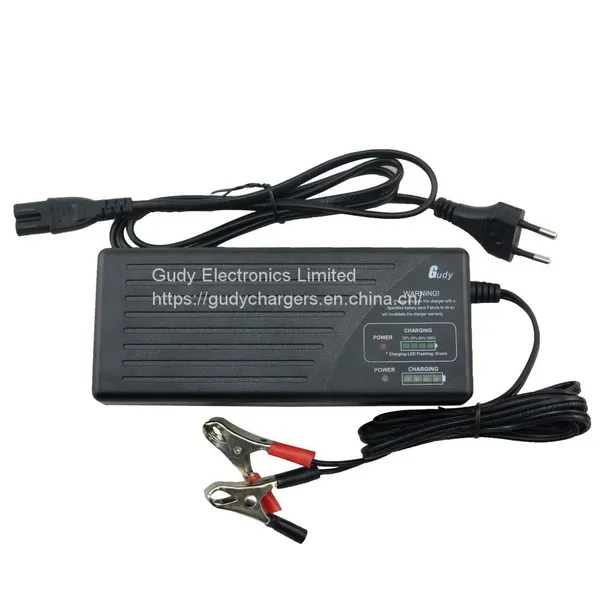 Electric Bike Charger Golf Cart Charger 29.2V 3A Charger With Gas Gauge for 8 Cells LiFP Batteries