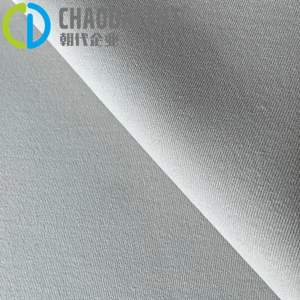 Dyed Gray Knitted Stretchy Cotton-like Air Layer Fabric for Sweatshirt Cloth Casual Sportswear photo-2