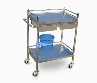 High-Quality Multi-Functional Stainless Steel Wheeled Trolleys for Hospitals and Clinics Medical Trolleys photo-3