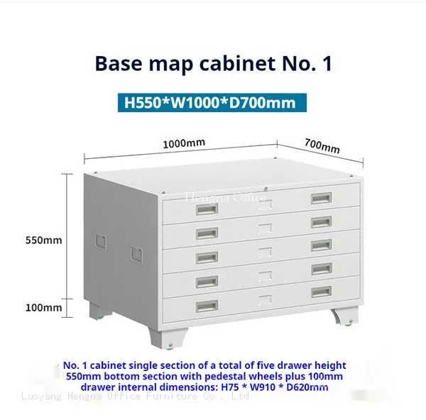 Heavy Duty 10 Drawer Blueprint Organizer | With Central Lock System | for Engineering Company photo-3