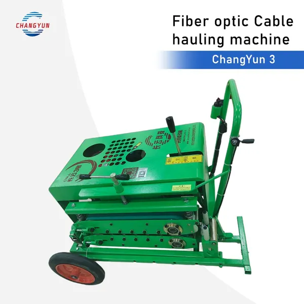Dual-Start Portable Cable Puller With Gasoline Engine - Hand-Push, 90kg, 4-Speed, for 4-288 Core Fiber Optic Cables photo-1