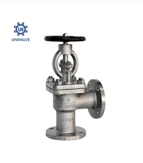 Marine Stainless Steel Flanged Stop Valve B/BS Angle Type with Certificates from Major Classification Societies