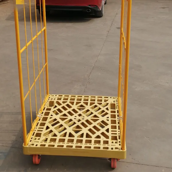 Metal Folding Security Roll Cage Trolley for Warehouse Logistics photo-2