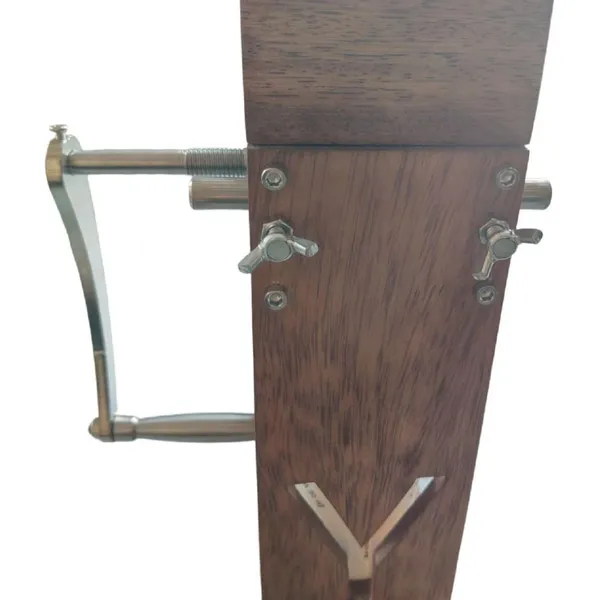 Home-use Small Wooden Funnel Malt Crusher, Mini Stainless Steel Double Roller Hand-cranked Mill photo-2