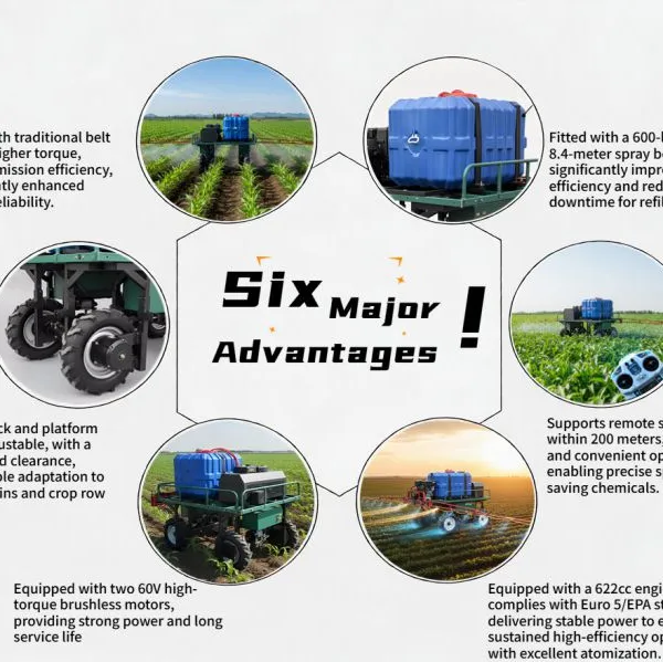 Vigorun Electric Agricultural Sprayer Self-Propelled Remote Control Sprayer Vehicle 8.4m Boom Length 622cc Engine 0~8km/h photo-5