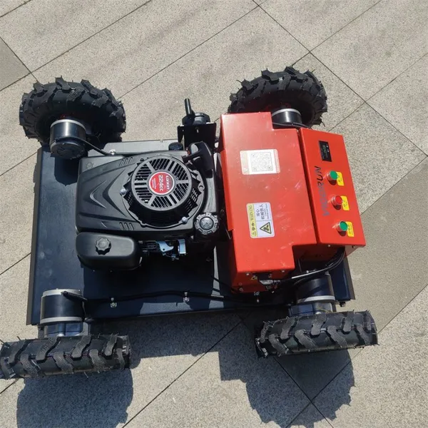 Gasoline Engine Sharp Mowing Blades Walking Speed 0~6Km/h Remote Control Lawn Wheel Mower for Sale photo-5