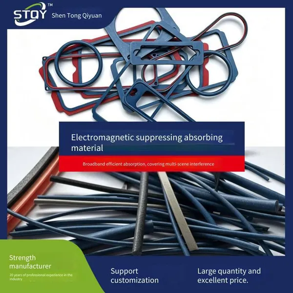 Direct Supply of Conductive Rubber Gaskets From Stqy Manufacturer. Customizable em Shielding Silver-plated Copper Conductive Rubber Strips photo-3