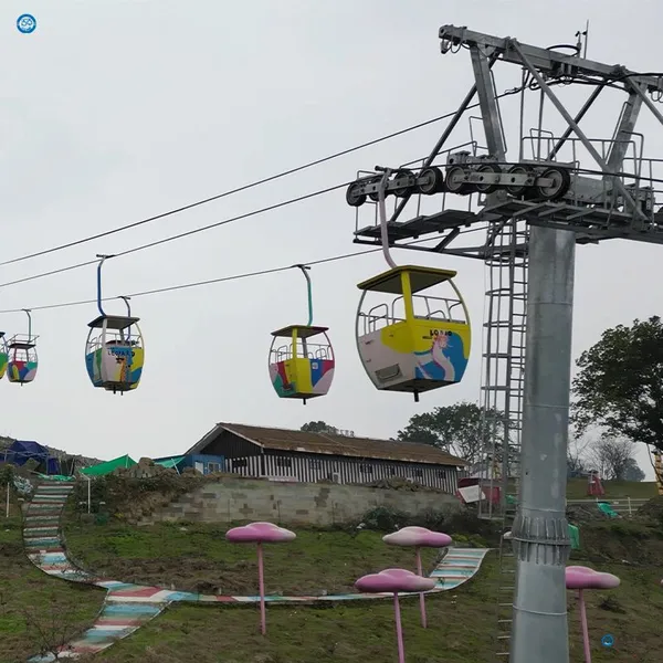 Dq Commercial Amusement Park Steel Cable Car-Themed Decor Safety Features All Ages 100-500kg Capacity 5-10 Passengers Compact Cable Car photo-5