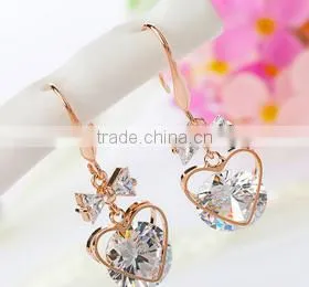 Fashion New Model Fancy Gold Earring,heart Pendant Earrings for Girls photo-2