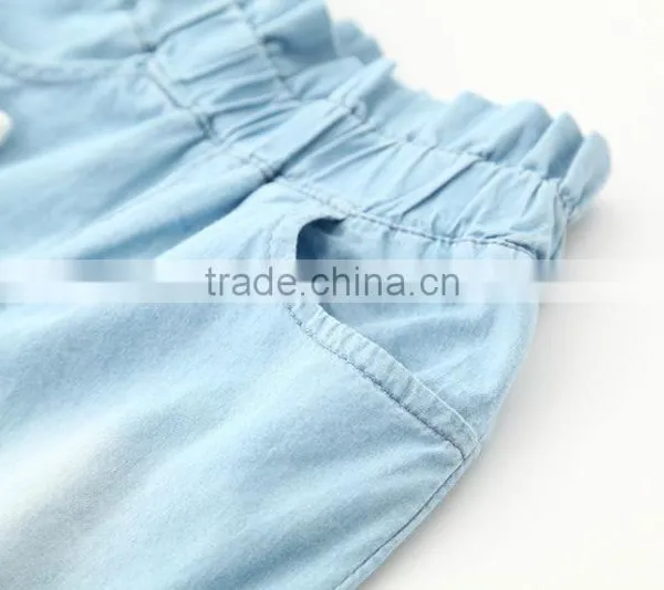 Wholesale Cartoon Cat Baby Girl Clothes 2016 New Summer Girl Light Color Jeans Lovely Little Girl Jeans photo-6