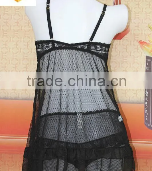 Sexy Transparent Quick Dry Lingerie Dress,hot Mesh Teddy Babydoll photo-3