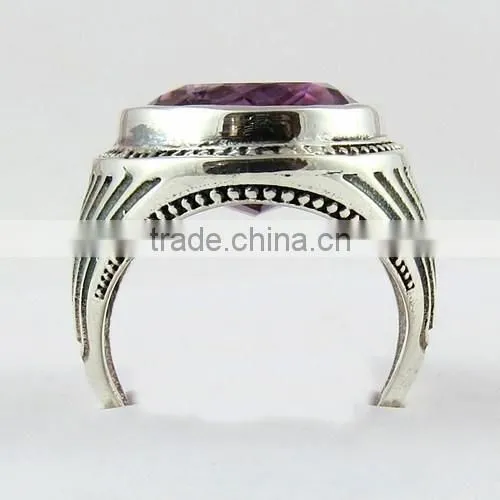 Auethysra Of Beauty Amt Ring, Oxidized Silver Jewellery, Fine Silver Jewellery photo-6