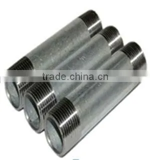 Zinc/galvanised Carbon Steel Pipe Fittings Sch40 NPT Steel Nipples photo-3