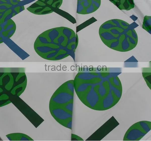 Printing Green Tree Pattern 100% Cotton Canvas Printed Fabric for Curtain photo-4