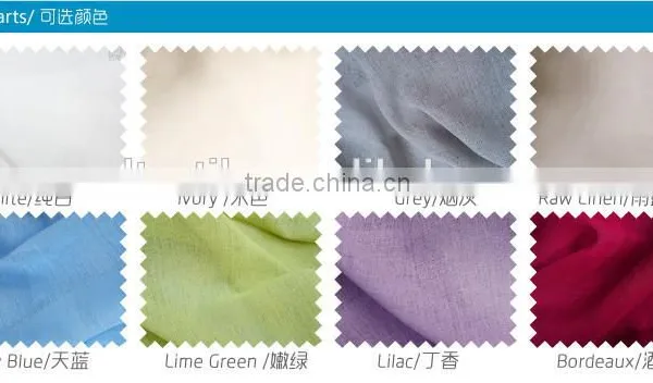 Plain Coloured Polyester Linen Curtain Fabric photo-5