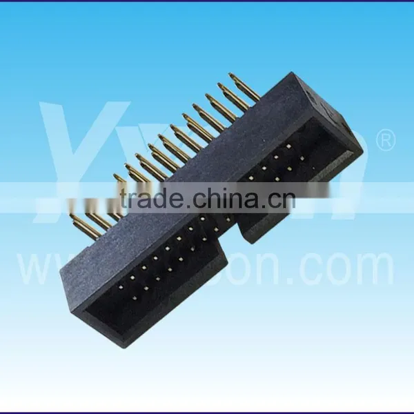 Dongguan Yxcon 1.27mm Pitch Right Angle Dual Row Box Header Connector photo-6