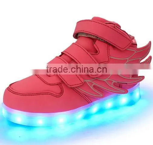 Kids Girls Boys LED Light Sneakers Luminous Casual Flashing Usb Charger Led Shoes photo-3