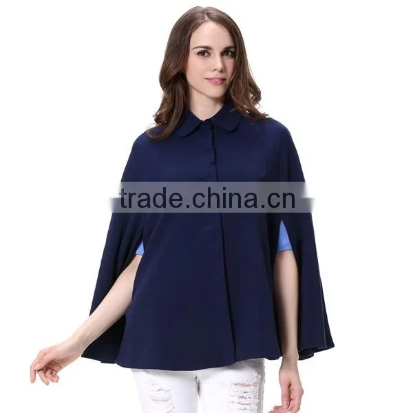 Cape Fashion Black Coat for Women in Guangzhou photo-2