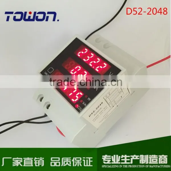 Din Rail LED AC 200-450V 0-100A Display Voltmeter Ammeter With Active and Reactive Power and Power Factor 5 in 1 Combo Meter photo-6