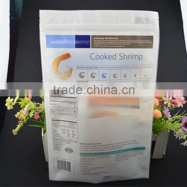 Food Grade Cooked Food Packing Vacuum High Quality Heat Seal Composite Plastic Bag With Zipper