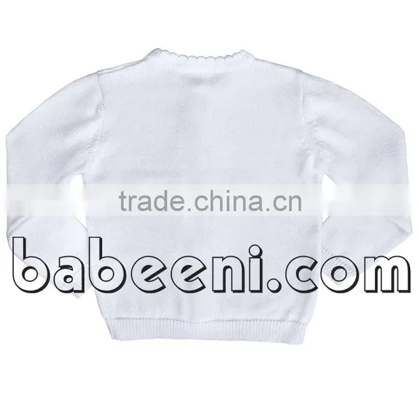Cute Flowers Hand Embroidery Sweater for Little Girls photo-3
