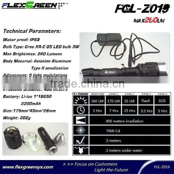 18650 Battery Charge Base Q5 Led Torch photo-2