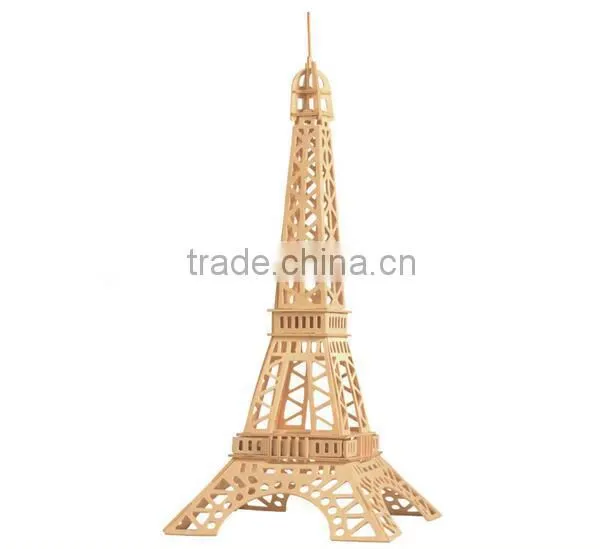 3D Wooden Toys,3D Wooden Building Jigsaw Puzzle, Eiffel Tower 3D Puzzle