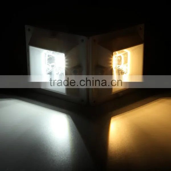 3W 6LED Solar Powered PIR Motion Sensor Wall Mount Lamp Security Outdoor Light Bright/Dim Mode for Garden Door Street Path Yard photo-2