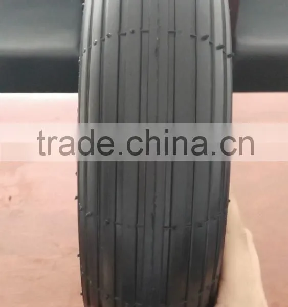 3.50-4 China DEJI Supplier Wheelbarrow Wheel Steel Rim Pneumatic Rubber Wheel photo-5