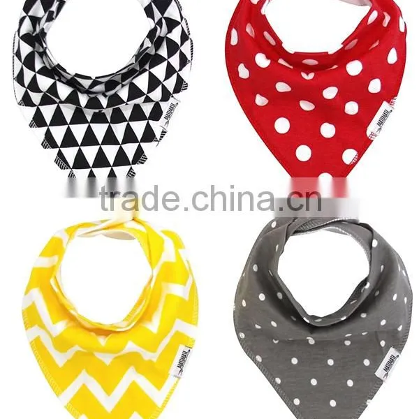 Hot Sale High Quality Baby Bandana Bibs Unisex 4-Pack Baby Cotton Bibs, Cute Baby Gift for Boys & Girls