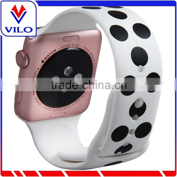 Customzied Pattern Silicone Wrist Strap Watch Band For Apple Watch Rubber Watch Strap photo-6