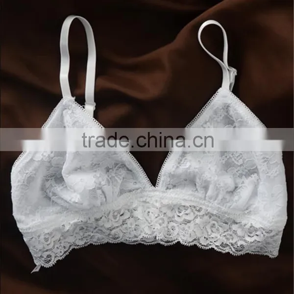 Handmade Lace Bra, White Lace Bralette, Delicate Mesh Bra,Soft Lace Triangle Bralette photo-6