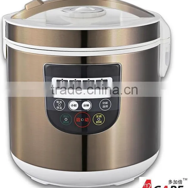 5L NEWEST ROUND RICE COOKER WITH SENSE TOUCHING CONTROL PANEL, LED DISPLAY, 10 PROGRAMS, RED+WHITE COLOR photo-2